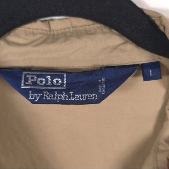 POLO‎ RALPH LAUREN VINTAGE Full Zip Jacket Cotton SINGAPORE🇸🇬MADE Size LARGE - Picture 3 of 12